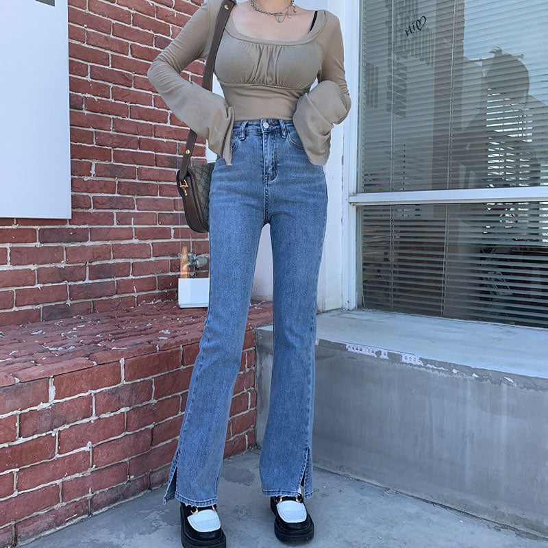 Women Jeans Slim-Fitting Loose Slim Flare Pants
