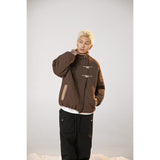 Unisex Coat Stand-up Collar Thermal Coat Loose Cotton Coat