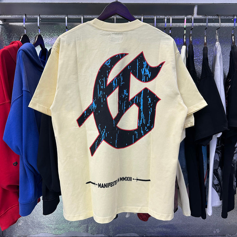 Godspeed T Shirts Skull Gentleman Rose Print Cotton Casual Short Sleeve Men and Women