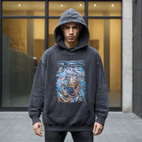 Mens Vintage Hoodie Printed Old Hooded Street