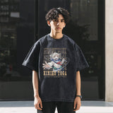 Mens Vintage T-Shirt Printed Short Sleeve T-Shirt