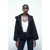 Women Cotton Coat Fashion Casual Stand Collar Coat