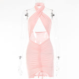 Women Dress Sexy Hot Girl Pleated Dress