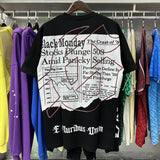 Godspeed T Shirts Newspaper Skull Printing Cotton Casual Short Sleeves Men and Women