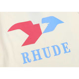 Rhude T Shirt Hip Hop Men's and Women's Same Loose Casual Simple