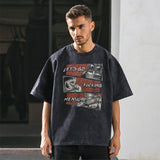 Mens Vintage T Shirt Short Sleeve T-Shirt Men