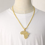 Jewelry Diamond Africa map Twist chain Africa map Spectrum