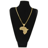 Jewelry Diamond Africa map Twist chain Africa map Spectrum
