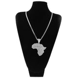Jewelry Diamond Africa map Twist chain Africa map Spectrum