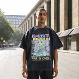 Mens Vintage T-Shirt Cartoon Print Short Sleeve T-Shirt