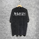 Amiri washed t-shirt with woven text print