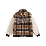 Unisex Coat University Style Vintage Plaid Warm Coat