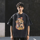 Mens Vintage T Shirt Retro Short Sleeve T-Shirt for Men and Women