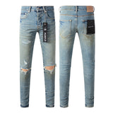 Purple Brand Jeans Pure Cotton High Street Trend #9076
