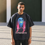 Mens Vintage T Shirt Short Sleeve T-Shirt Men's High Street