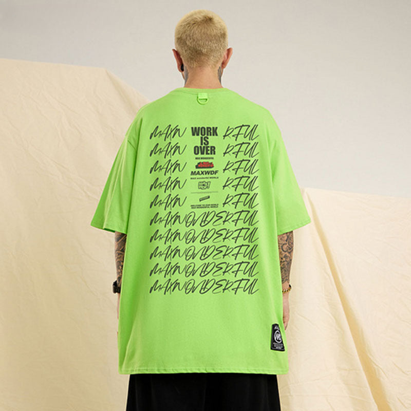 Men T-Shirt Oversize Casual Loose Summer
