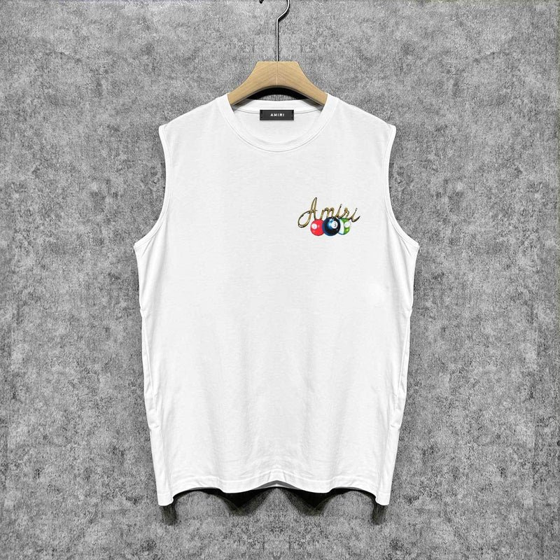 Amiri tank top billiard cue printing