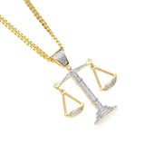 Jewelry Two Tone Copper with Zircon Copper Pendant Balance Necklace Spectrum Royalty