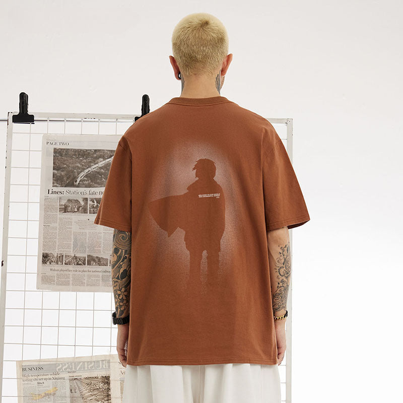 Men T-shirt Casual Laid-Back Style All-Match