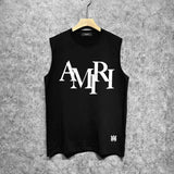 Amiri tank top with overlapping letter foam printing