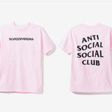 Anti Social Club T Shirt Short Sleeve Color Gradient Men and Women