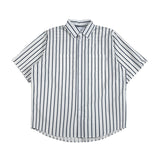 Unisex Shirt Vintage Cotton Striped Loose