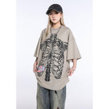 Unisex T-Shirts Saint Michael Bone Pattern Casual T-Shirts