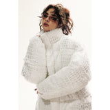 Unisex Coat Vintage Cotton-Padded Jacket Plush Coat Couple