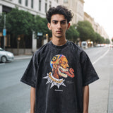 Men's Vintage T-Shirt Retro Short Sleeve Men's Loose T-Shirt