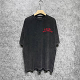 Amiri washed t-shirt hollywood pure letter short sleeves