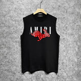 Amiri tank top cashew flower rabbit printing
