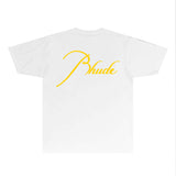 Rhude T Shirts Printed Trendy Pure Cotton
