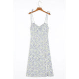 Women Dresses Girl Pastoral Floral Sling Dress