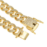 Bracelet Hip Hop Bracelet Full Diamond Gold Cuban Bracelet Spectrum St. Valentine's