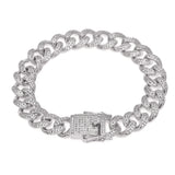 Bracelet Hip Hop Bracelet Full Diamond Gold Cuban Bracelet Spectrum St. Valentine's