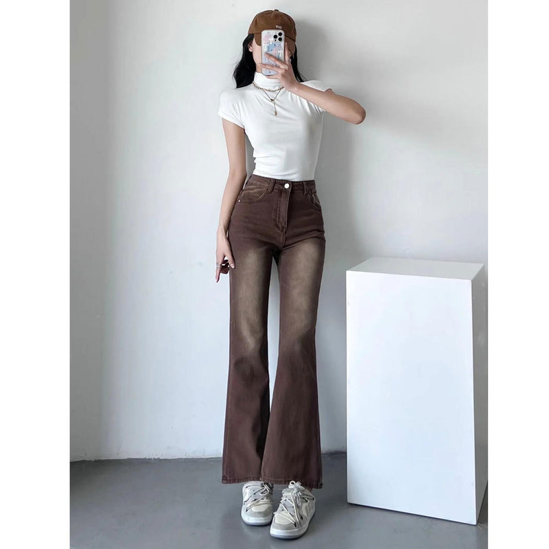 Women Jeans Slim Fit Bell-Bottom Pants