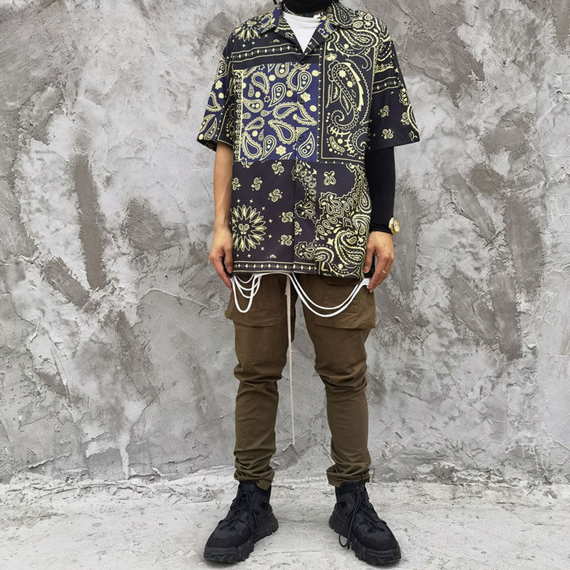 Short Sleeve Shirt Summer Casual Loose Beach Shirt