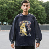 Mens Vintage Long Sleeve Shirt Loose Long Sleeve Cotton