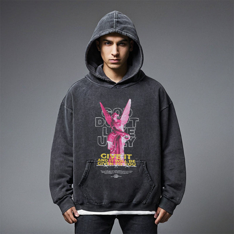 Mens Vintage Hoodie print hooded sweater for men and women autumn