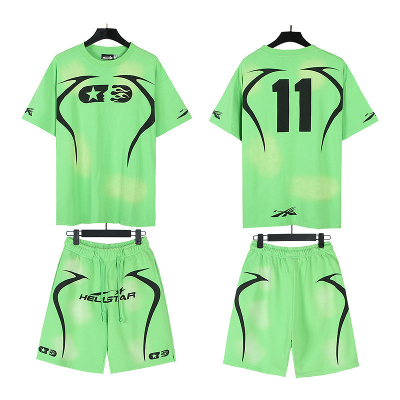 Hellstar T-Shirt And Shorts Two-Piece Set