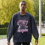 Men Vintage Long Sleeve Shirt Casual Hip Hop Street Men and Women Autumn