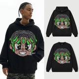 Vintage Hoodie Kids Street Vintage Hooded Sweater Print Crew Neck