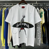 Godspeed T Shirts Skateboard Skull Junior Print Cotton Casual Short Sleeve Men and Women