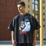 Mens Vintage T Shirt Summer Doberman Print