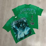 First Row T Shirts LOST UTOPIA UNIVERSE CROPPED TEE White Ink Direct Injection Hot Drill High Quality Pure Cotton