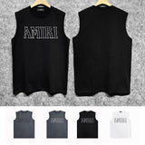 Amiri tank top bevel cut letterprinting