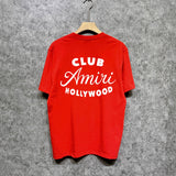 Amiri t shirts hollywood club printing short sleeve