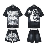 Hellstar T-Shirt And Shorts Two-Piece Set