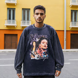 Men Vintage Long Sleeve Shirt Casual Hip Hop Street Men and Women Autumn