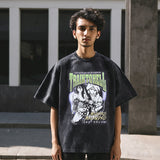 Mens Vintage T Shirt Old Short Sleeve T-Shirt Men